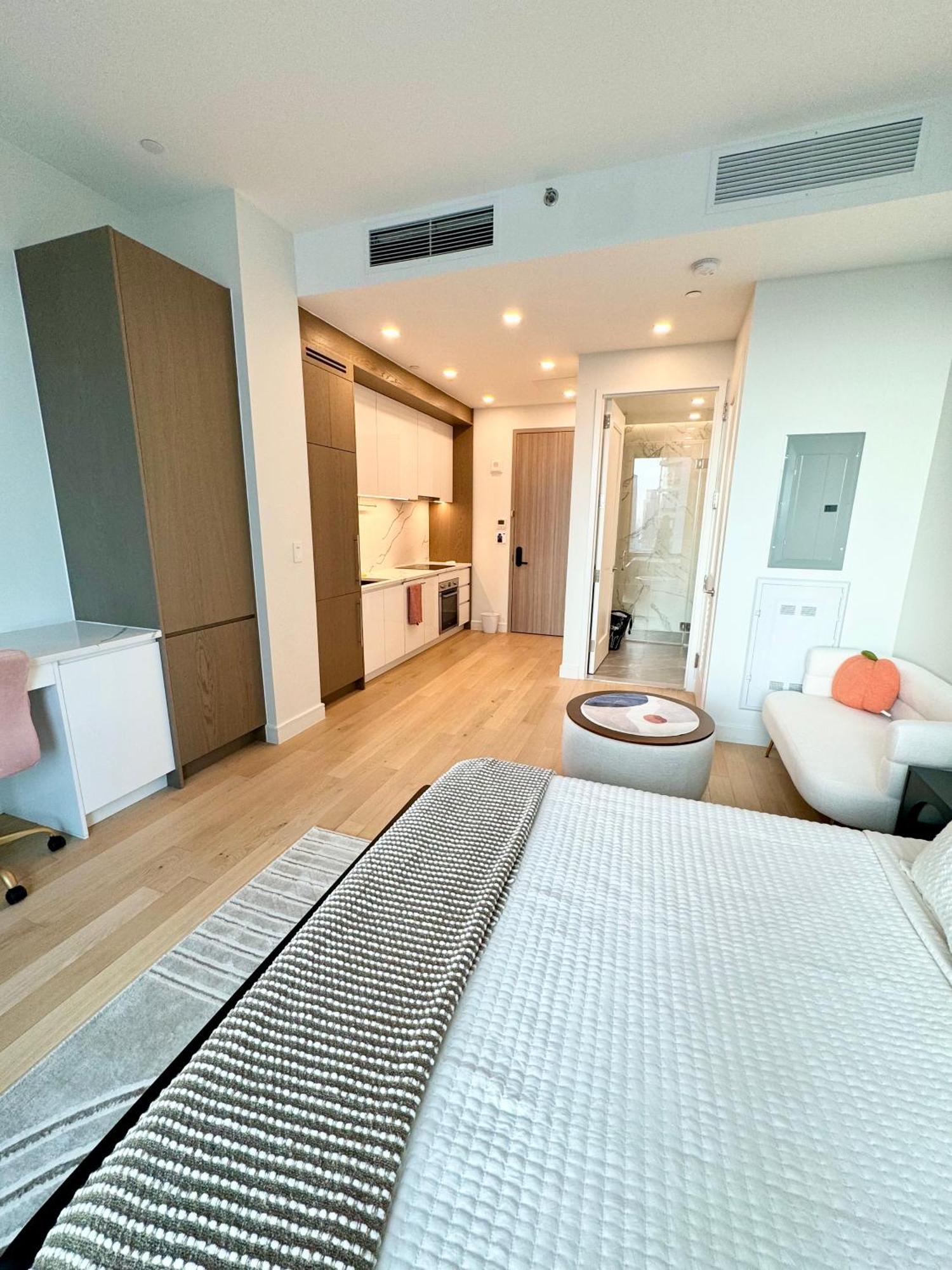 Beautiful Luxury Fantastic Manhattan Skyline View One Bedroom Apartment New York