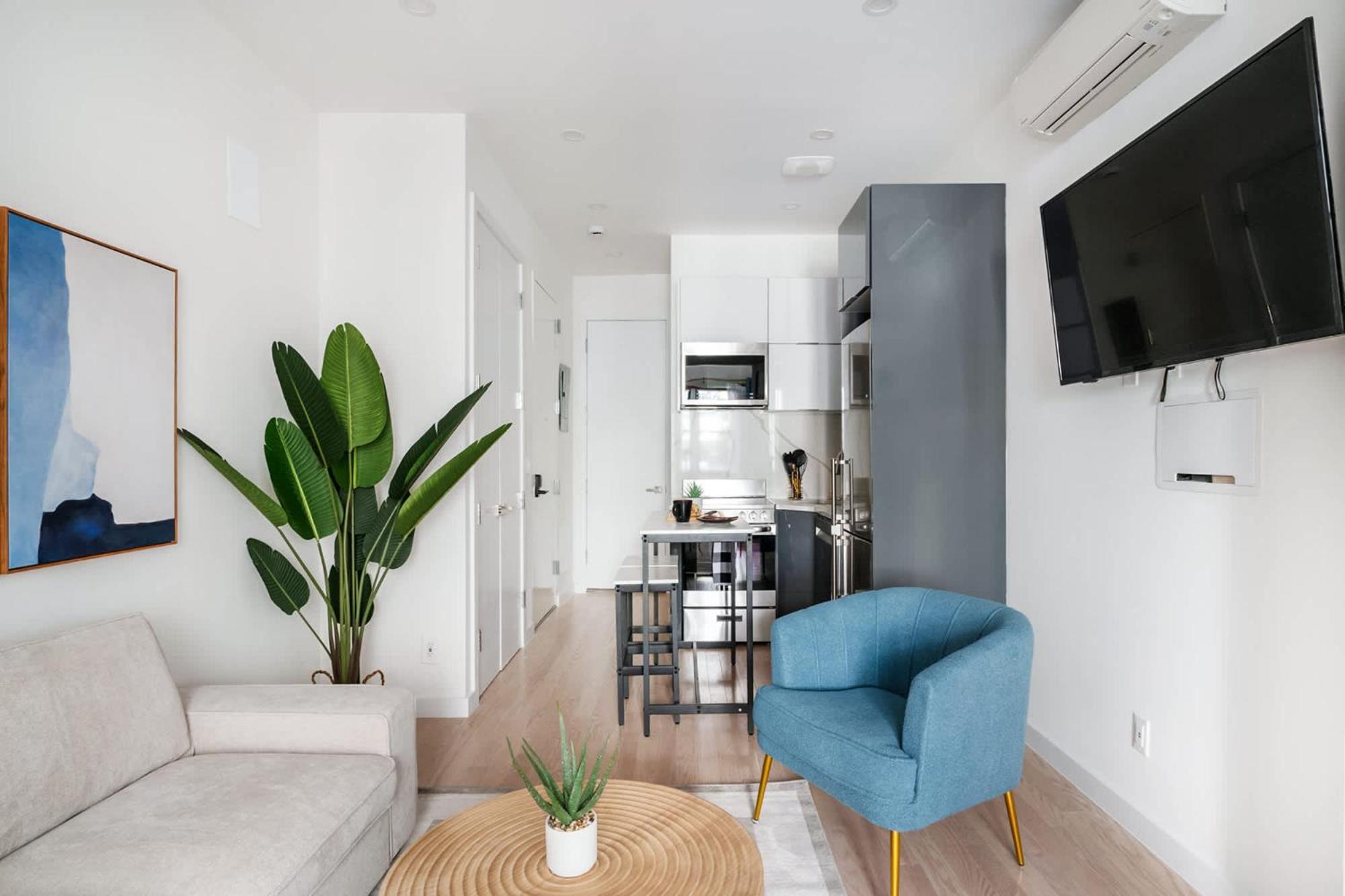 317-1b Sleek Modern 1br Union Square Wd In Unit Apartment New York