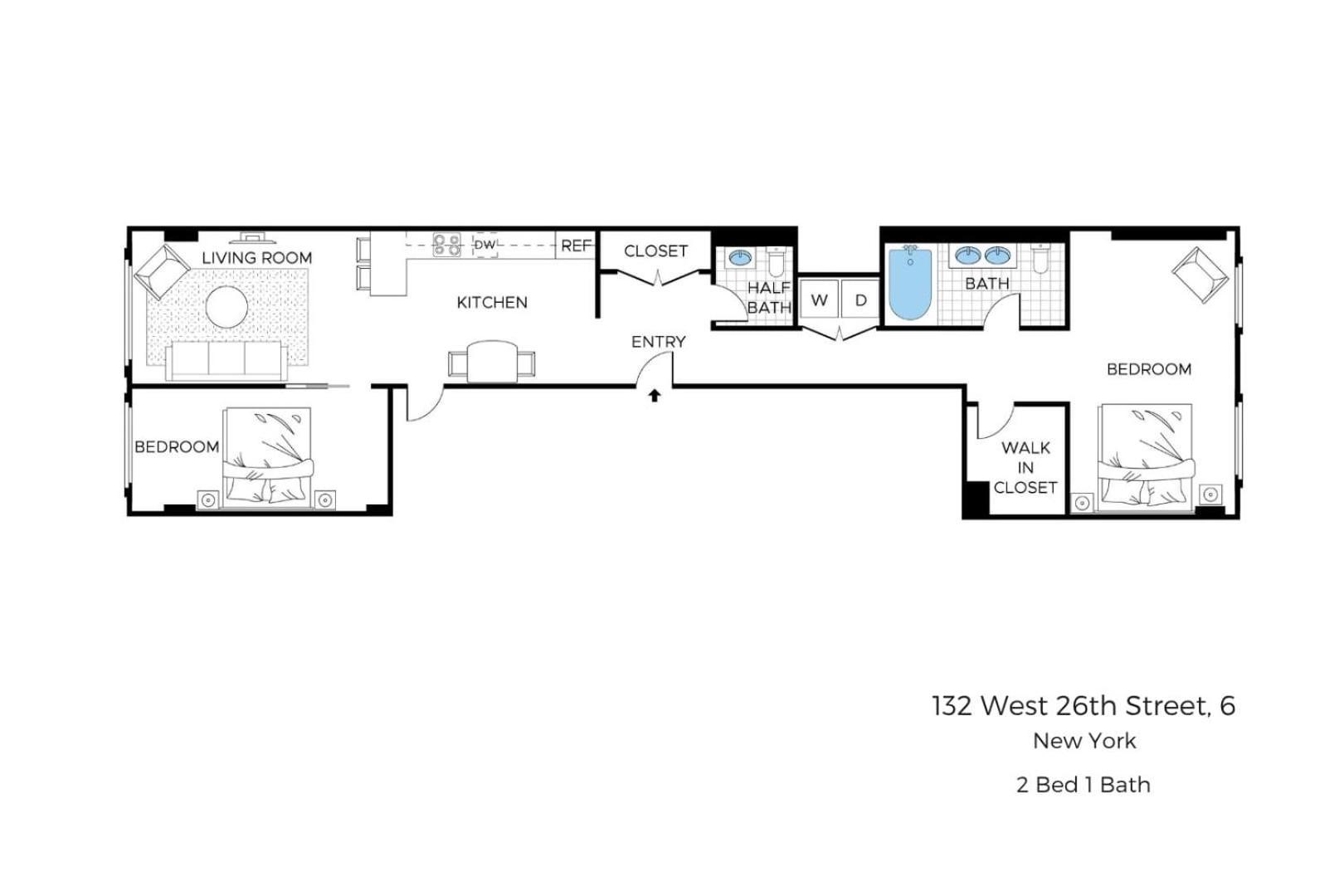 Modern 2br With Wd In Elevator Building In Nomad Apartment