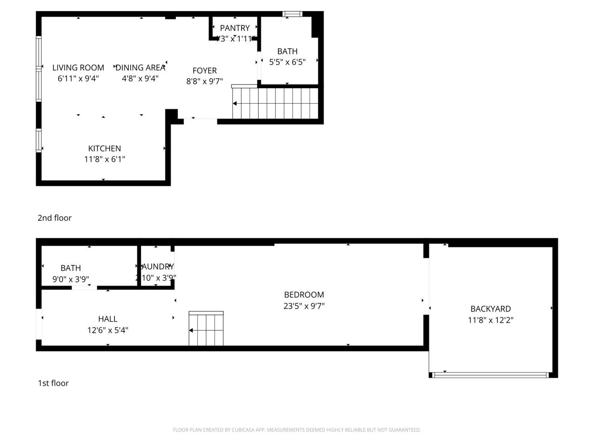 Bright Duplex With Private Backyard Apartment
