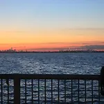 60s Surf Camper With Nyc Skyline View In Rockaway New York