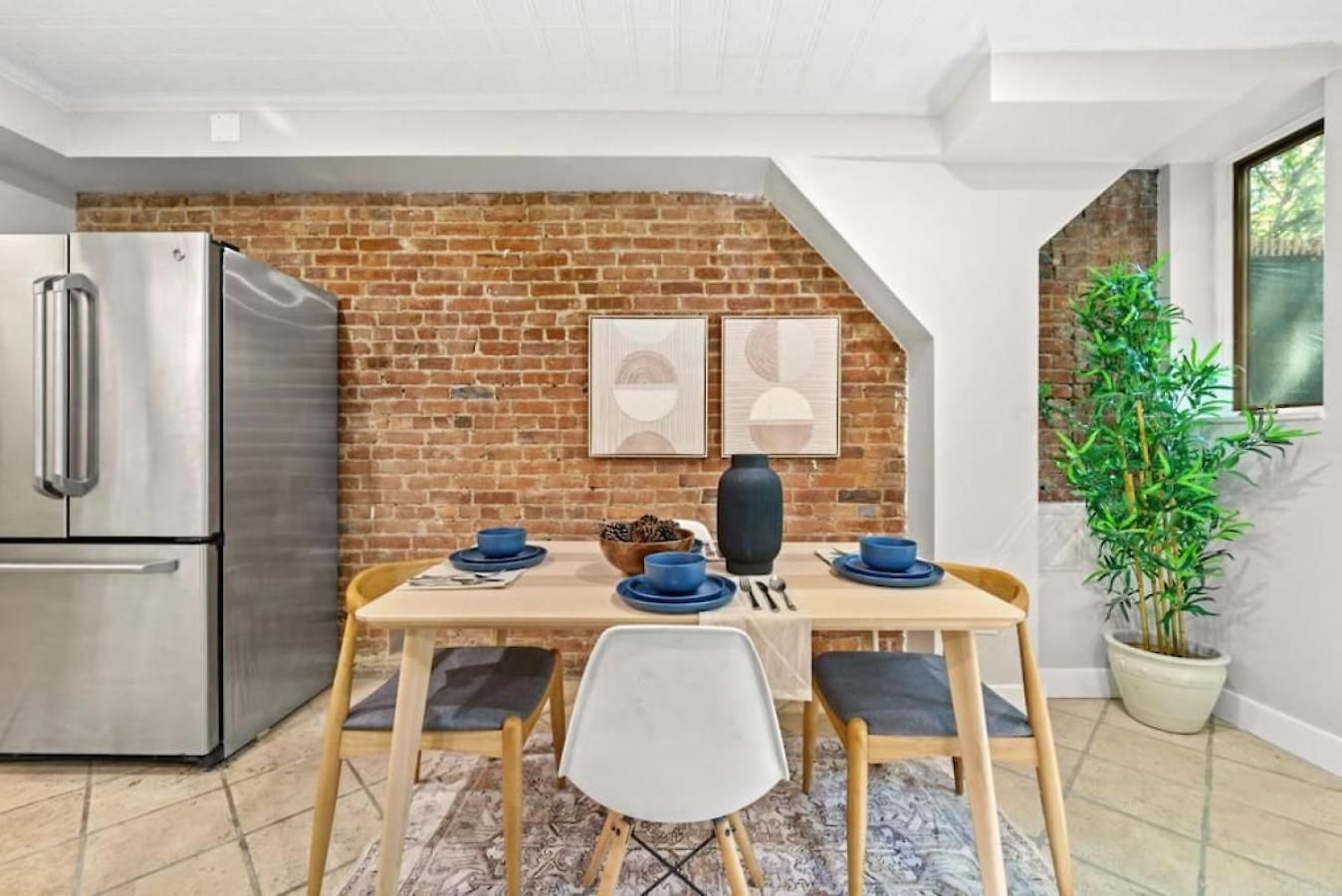 Family Brownstone With Private Backyard Near Subway