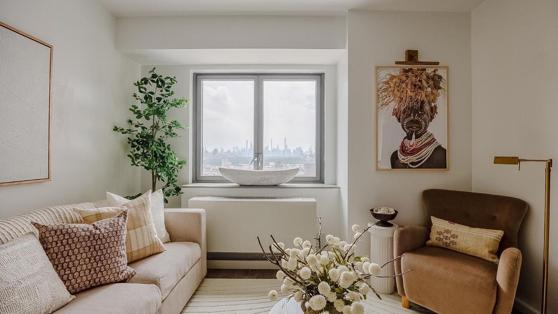 Apartment Skyline Spectacle Modern Designer Studio With Panoramic Nyc Views *