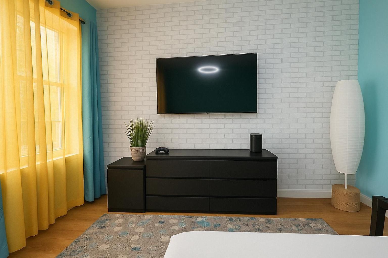 Apartment Blue Style In New York