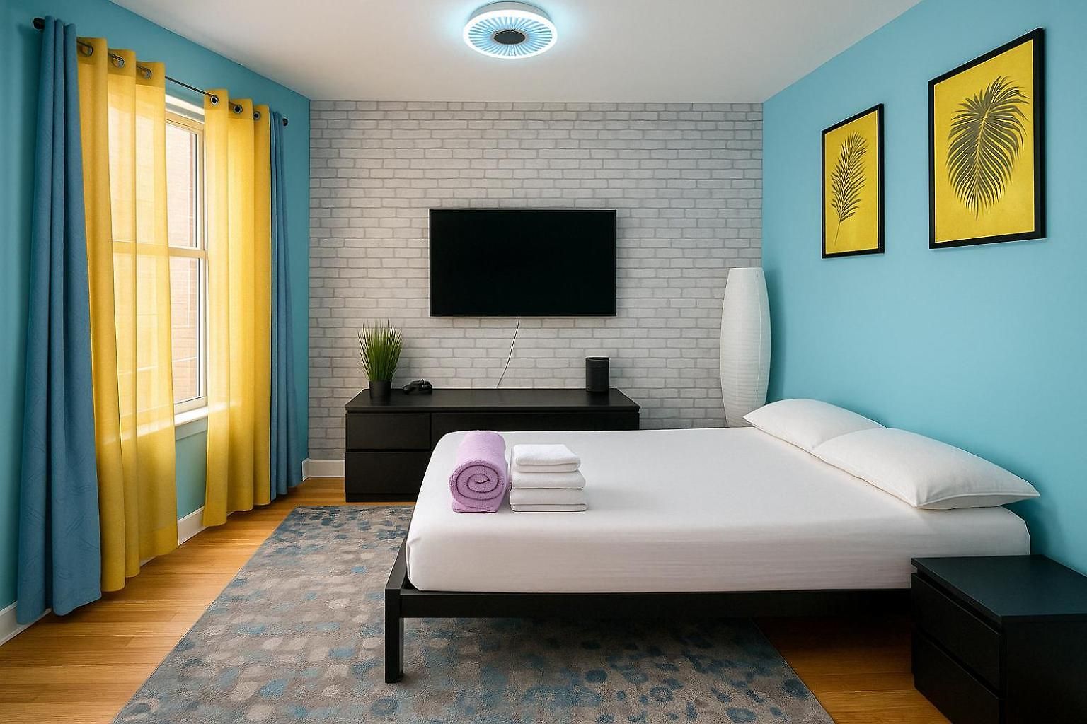Blue Style In Apartment