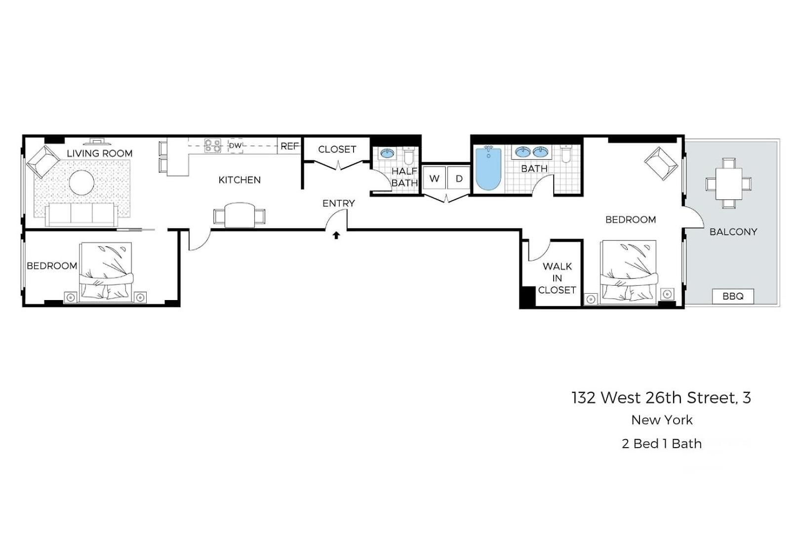 Apartment Modern 2br Terrace Wd & Elevator In Nomad *