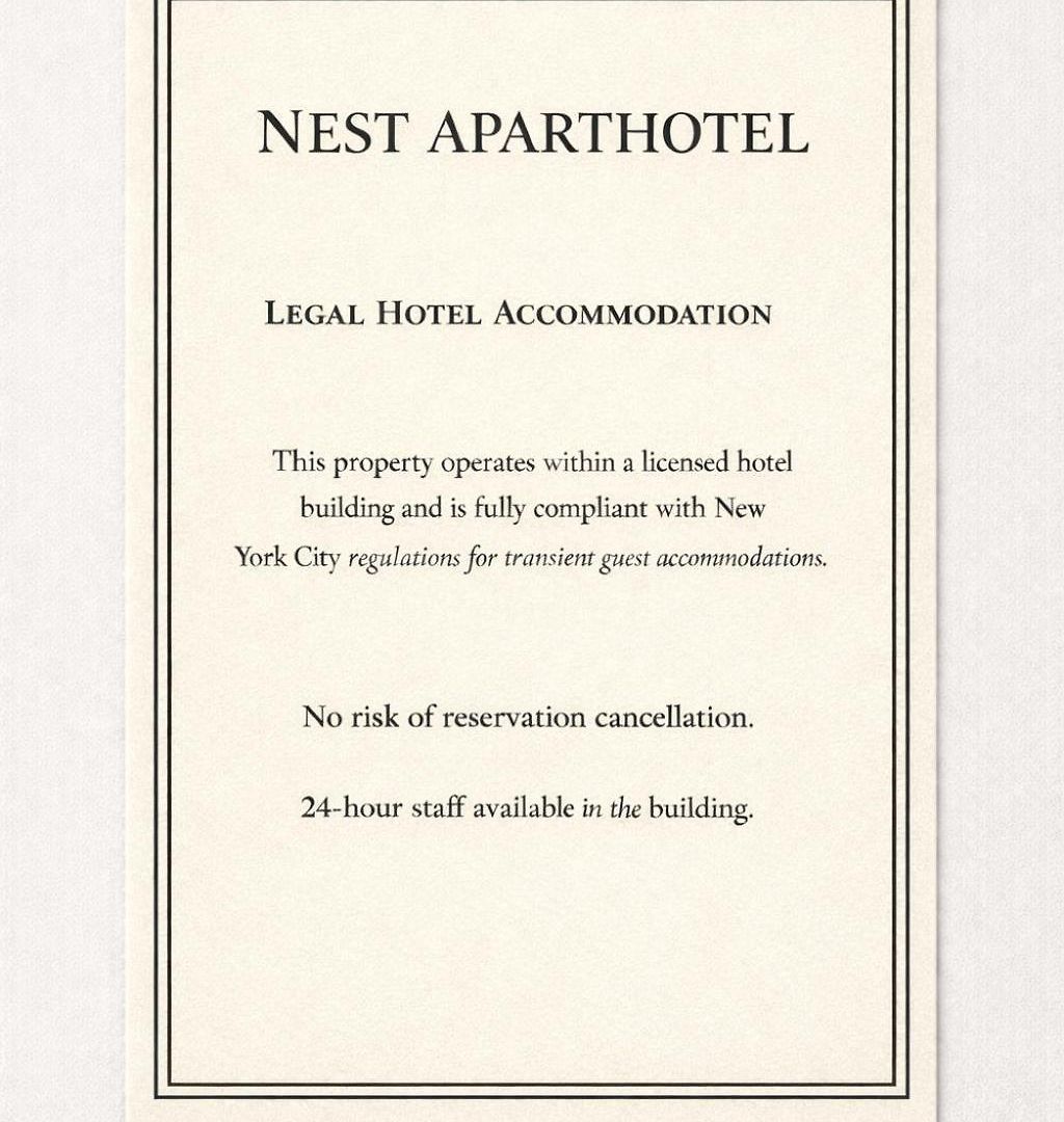 Nest 1 Bedroom Aparthotel Kitchenette 3* New York