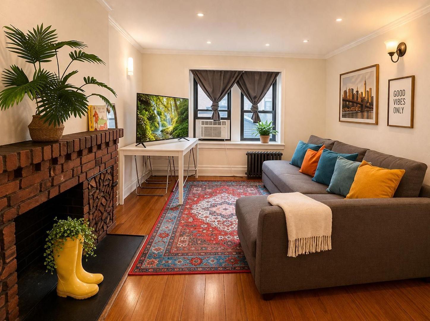 Flatiron Bright 1br With Living Room, Floor Location In Fancy Manhattan Apartment