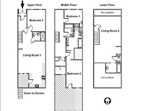 Lovely Brownstone In W Harlem 4 Bdr 3 Bath Garden New York