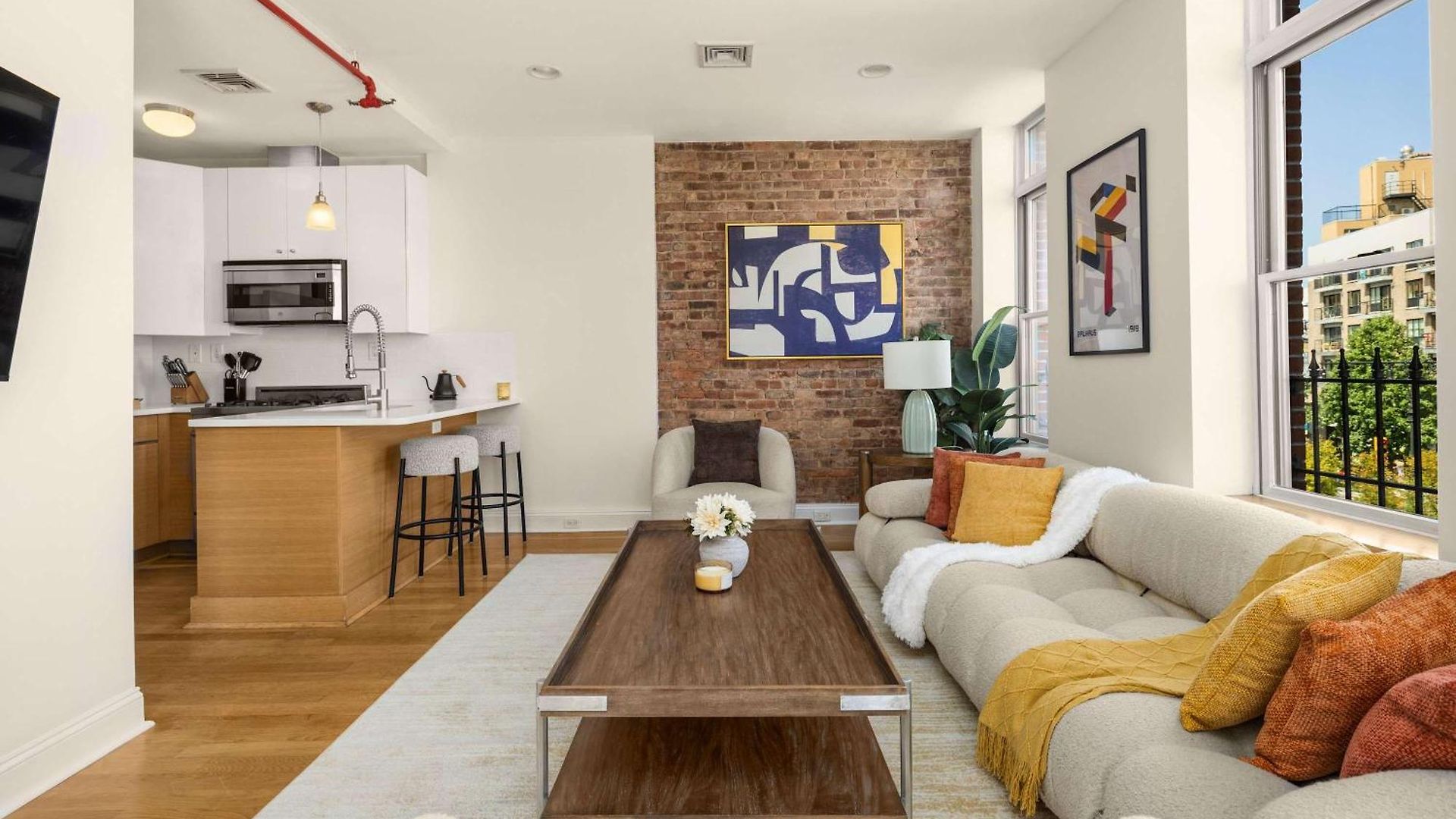 Broadway Terrace Sunlit 1br With Private Balcony Apartment New York
