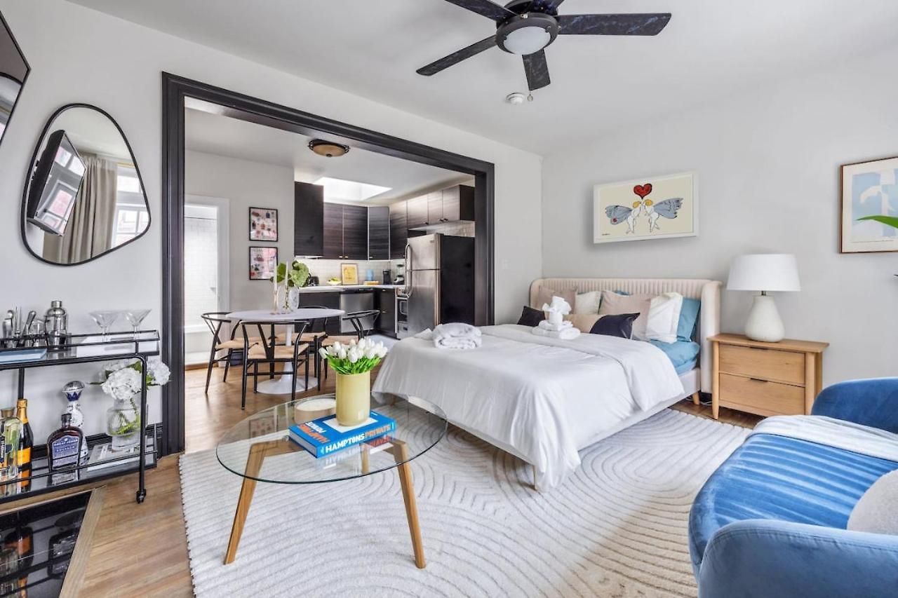 The West Village Penthouse Huge Windows Desk Skylights Cobblestone Street Apartment