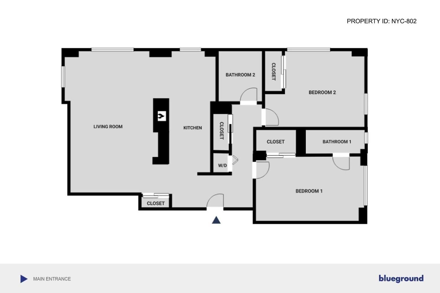 Midtown 2br W Doorman Wd Nr Grand Nyc-802 *