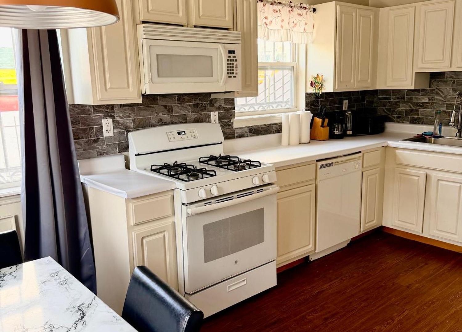 Large 3-bedrooms/2-bath Apt, One Block To Train