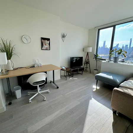 Apartment Beautiful Luxury Fantastic Manhattan Skyline View One Bedroom New York