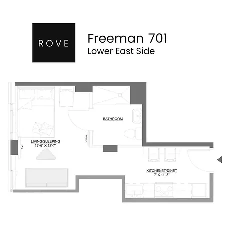 Freeman 701 By Rove Travel - With Shared Amenities New York