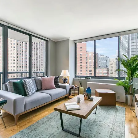 Apartment Airy Theater District 1br W Gym Doorman Nyc-70 *