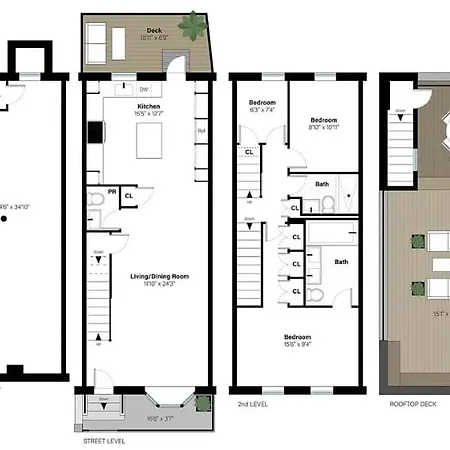 10-1 Stylish Townhouse Oasis In Greenpoint Holiday home *