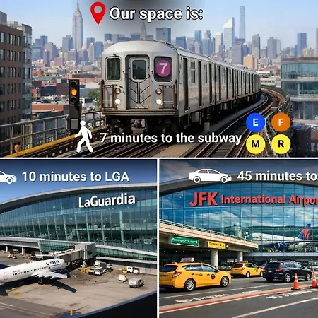 Great Location With Parking, 10 Min To Lga & Subway Homestay *