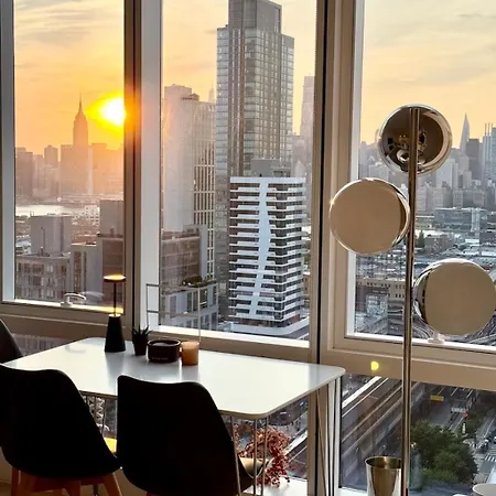 Apartment 1 Stop To Midtown Spectacular Panoramic View Luxury High Rise Corner 1 Bedroom New York