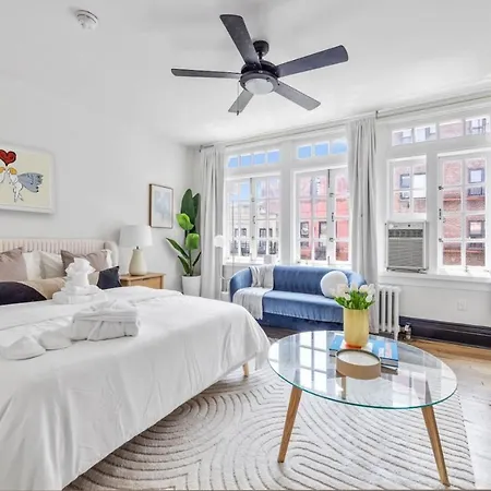 The West Village Penthouse Huge Windows Desk Skylights Cobblestone Street Apartment