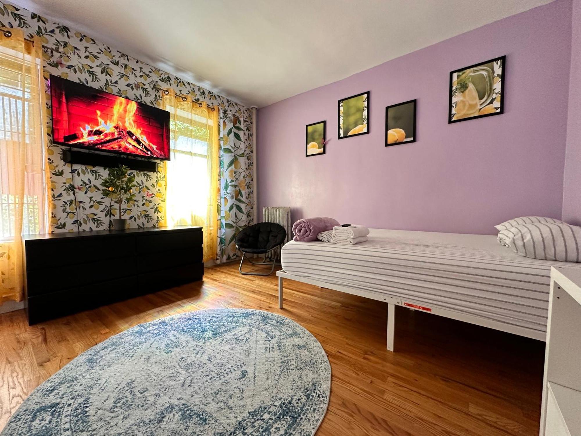 Appartement Lavender Queen Bright & Peaceful In Harlem New York
