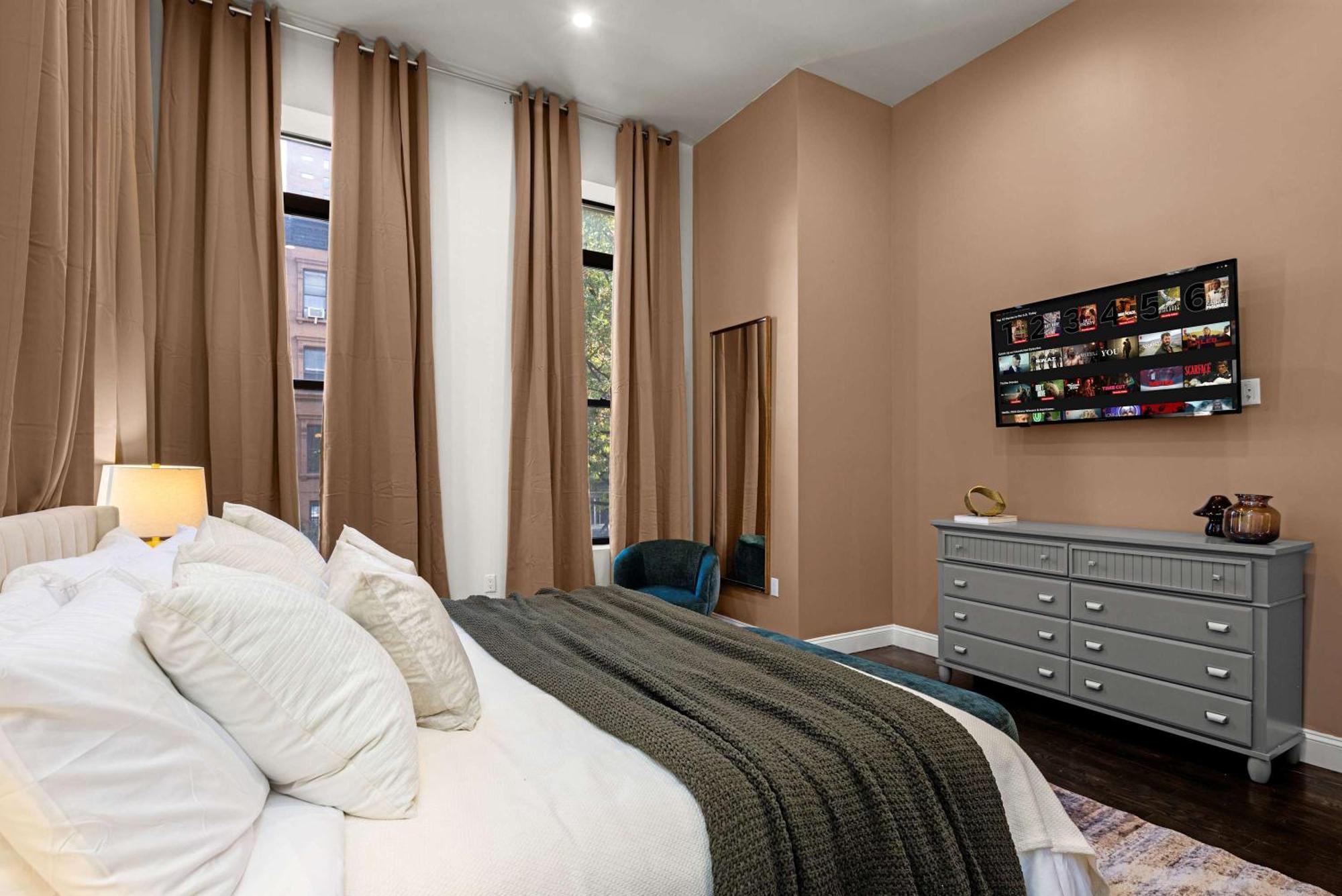 Appartement Luxe Harlem Retreat 3br Designer W Parking New York