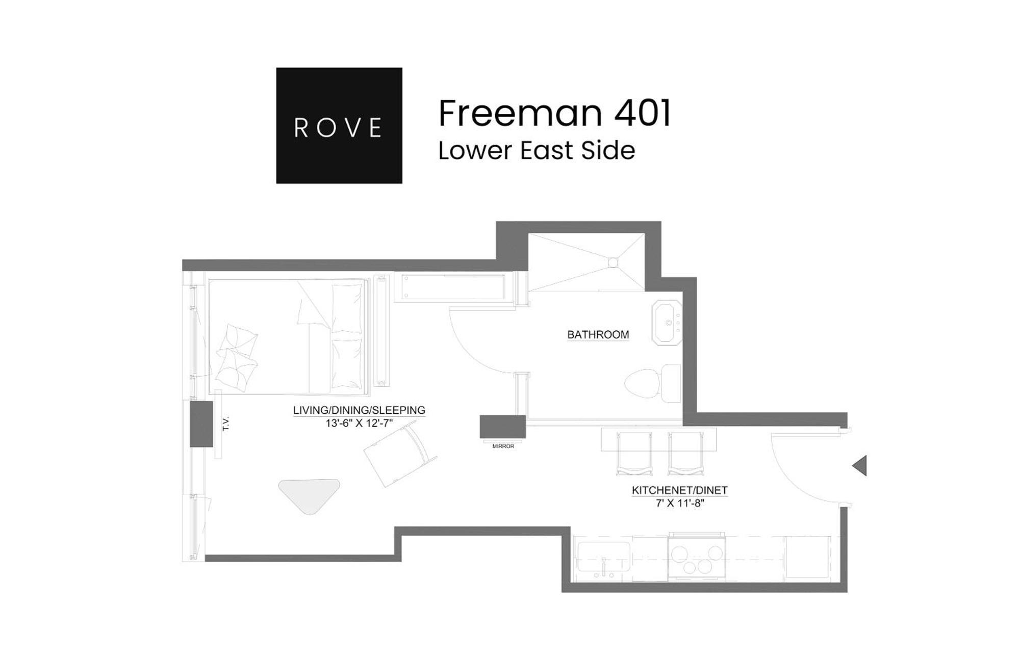 Freeman 401 By Rove Travel - W Shared Amenities Apartment New York