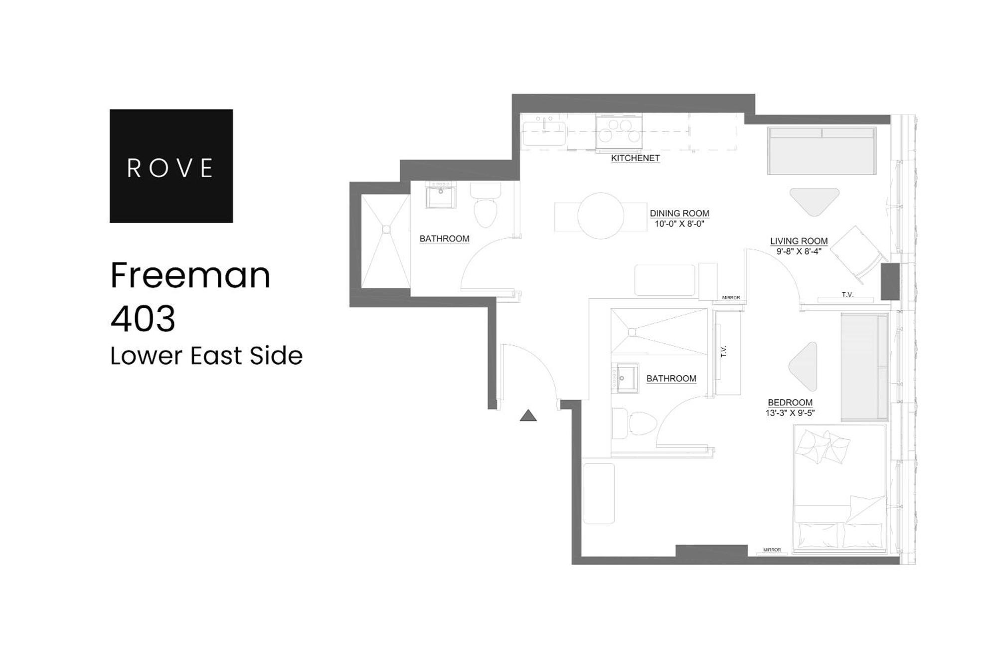 Freeman 403 By Rove Travel - 1br With Shared Amenities