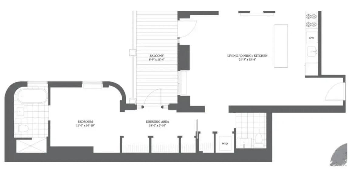 Apartment Noho Luxury Building 1br With Living With Pool And First Floor