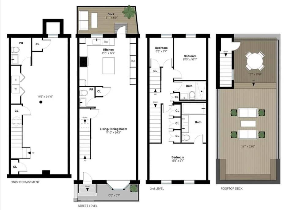 10-1 Stylish Townhouse Oasis In Greenpoint Holiday home *