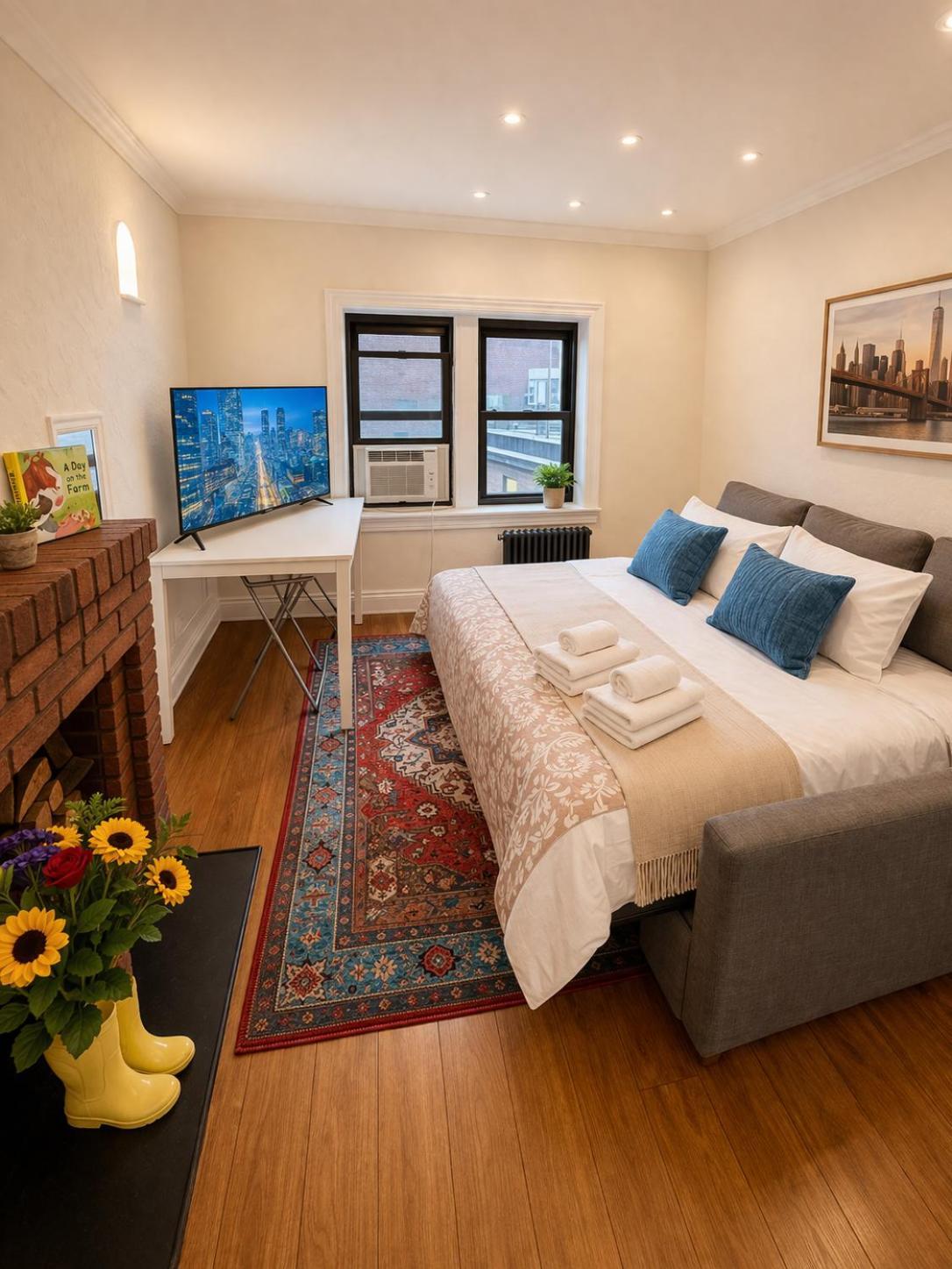 Apartment Flatiron Bright 1br With Living Room, Floor Location In Fancy Manhattan