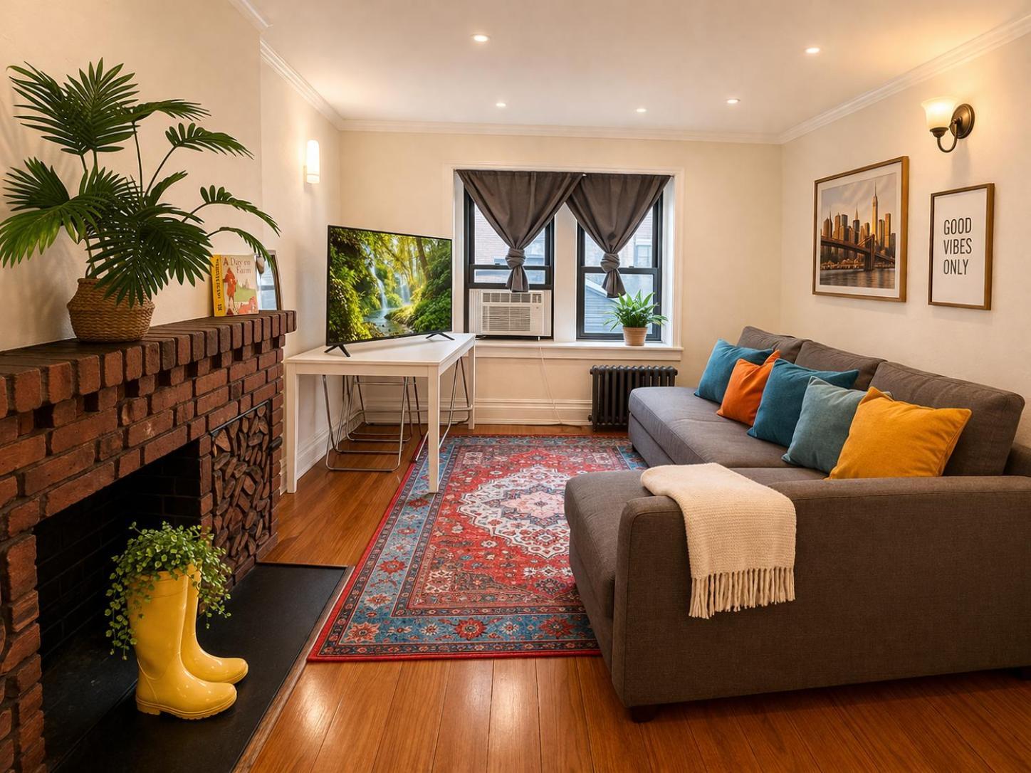 Flatiron Bright 1br With Living Room, Floor Location In Fancy Manhattan Apartment