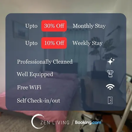 #4 Travelers -brooklyn - Private & Workspace - Shared Bath By Zen Living Short Term * New York