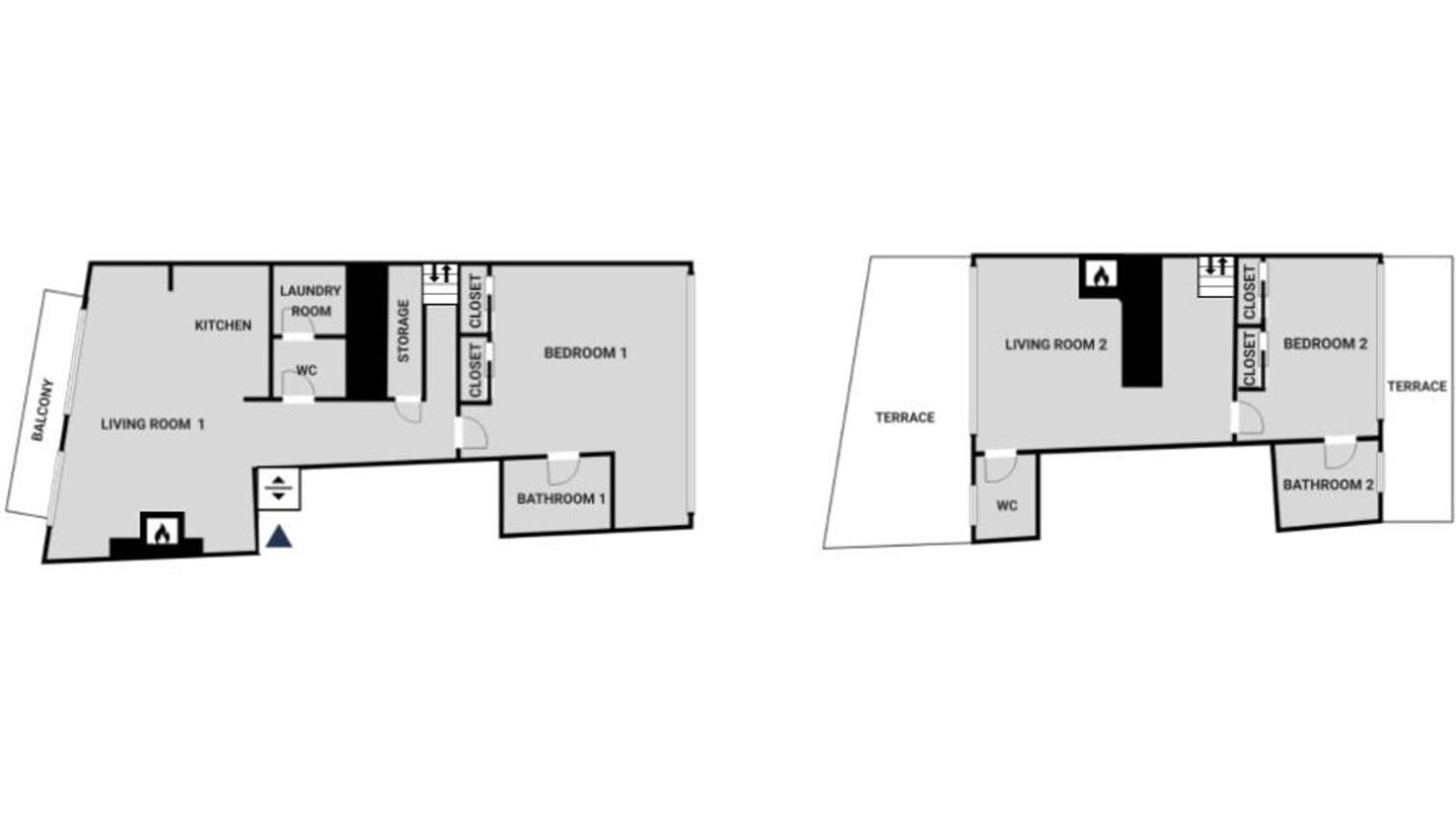 Nolita 2br W 3 Terraces Elevator Wd Nr Soho Nyc-1292 Appartement New York