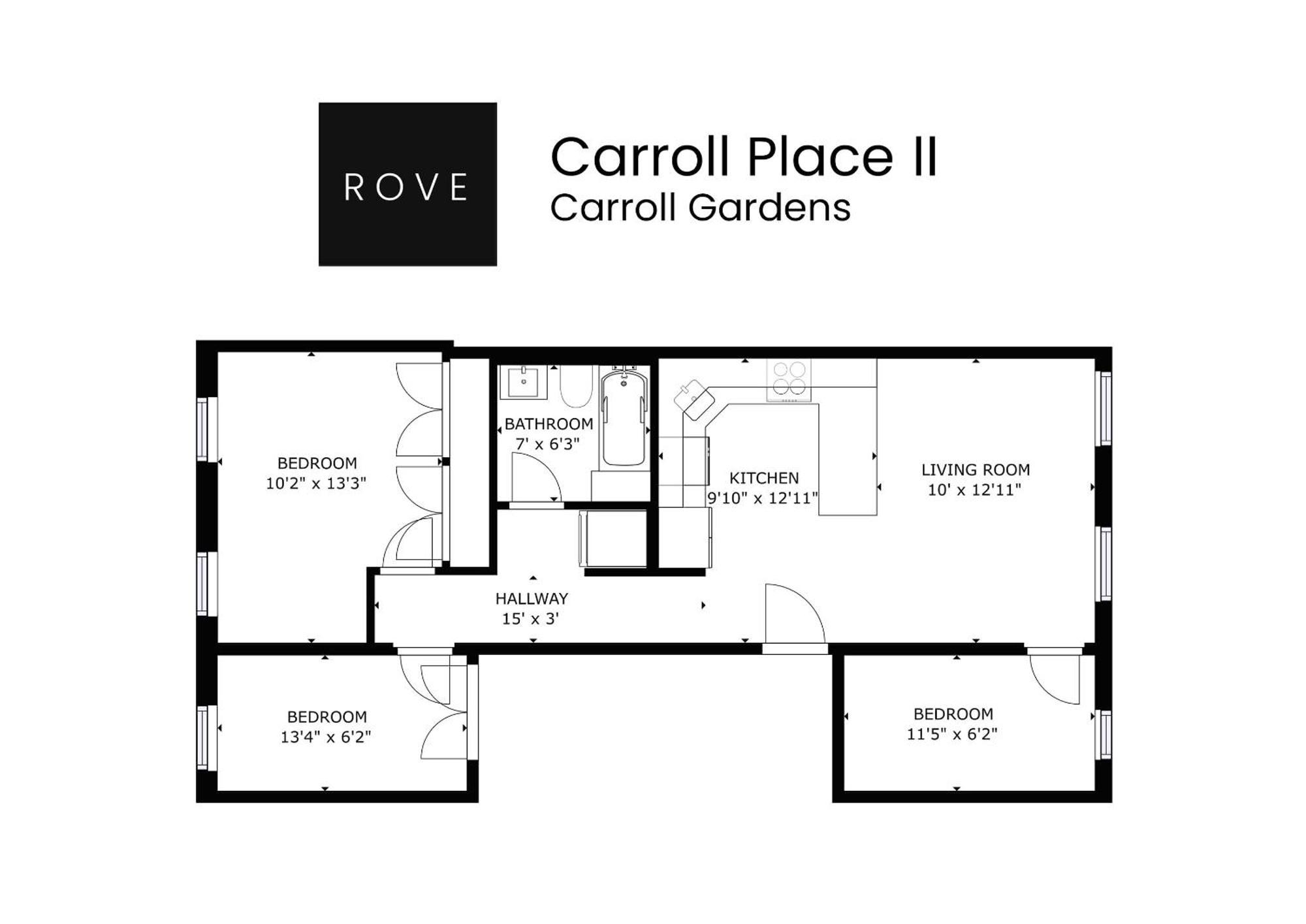 Apartment Carroll Place Ii - Bright 3br Carroll Gardens